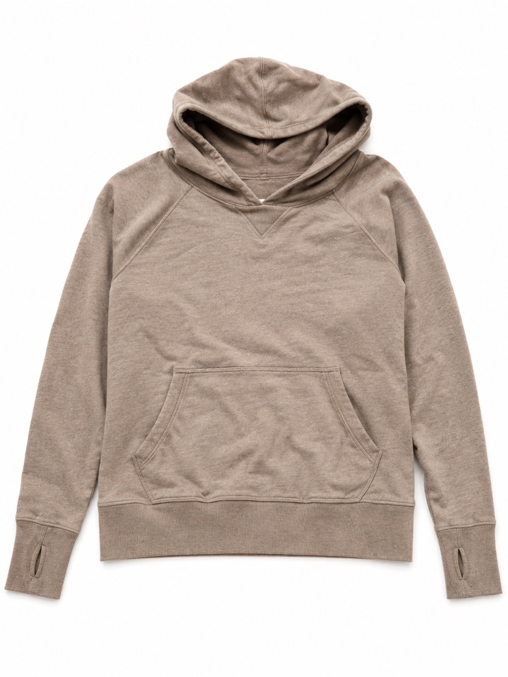 L.L. Bean Taupe Hooded Pullover Sweatshirt